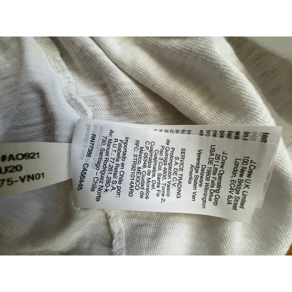 J. Crew White Eyelet Yoke T-Shirt Short Sleeve White Size S A000869 - Picture 8 of 9